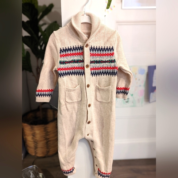 Baby Gap Christmas Sweater jumpsuit - Picture 1 of 8